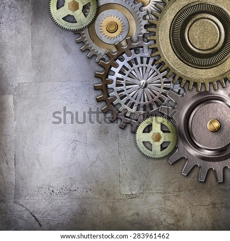 metallic gears background