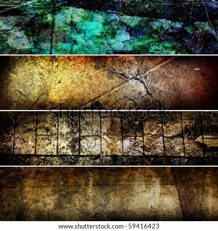 abstract  grunge banners set
