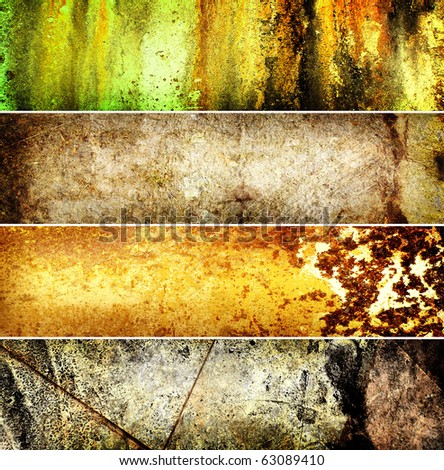 abstract grunge banners set