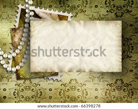 vintage background with pearls