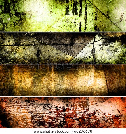 abstract  grunge banners set