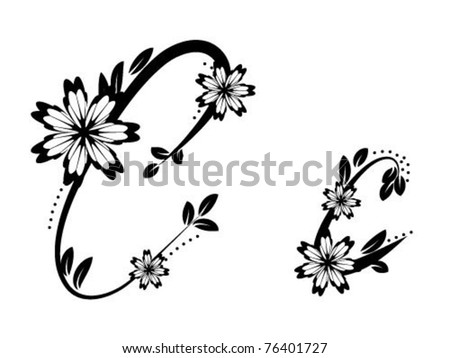 Floral Letter C