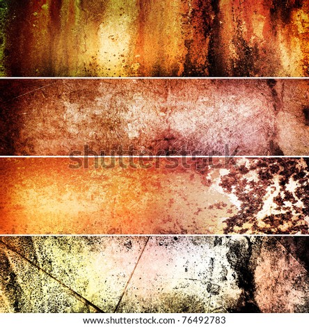 abstract grunge banners set
