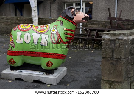 SKIPTON, UK - OCTOBER 29, 2010: An sheep Decorated , Part Of The Skipton is Sheep Town from August to November 2010, SKIPTON UK