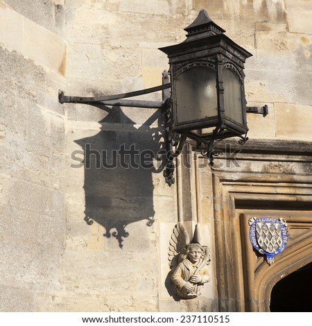 Oxford, England - July 10, 2014, The details of New Building of Oxford Magdalen College, on 10 July 2014