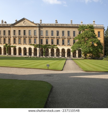 Oxford, England - July 10, 2014, The New Building of Oxford Magdalen College, on 10 July 2014
