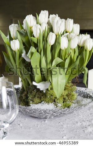 valentines table decorations. stock photo : Decoration of