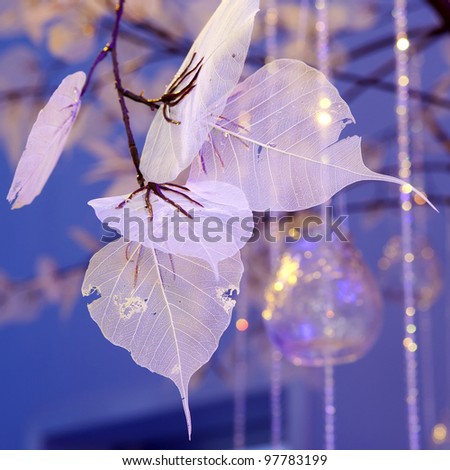 Dried Leaf skeleton like wedding decoration