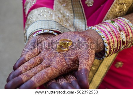 Indian wedding rituals with rings on hands, Ring Ceremony