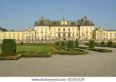 The castle of Drottningholm in Stockholm, Sweden - summer residence of the swedish royal family.