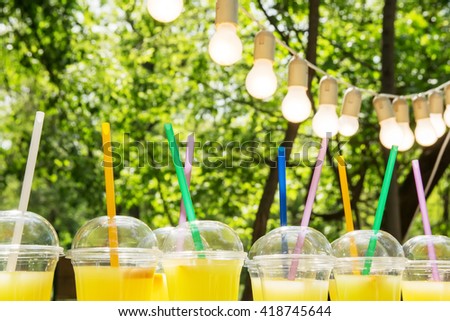 lemonade in plastic cup lemonade plastic cup garland bulbs fair