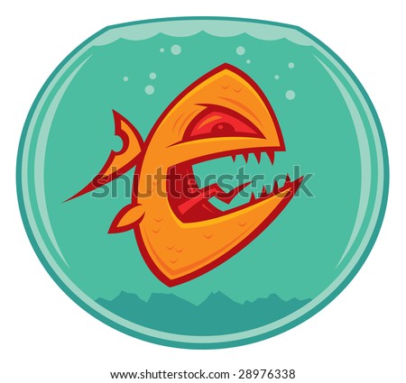 goldfish cartoon drawing. stock vector : Vector cartoon