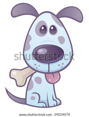 dogs and puppies cartoon. of a cute puppy dog with a