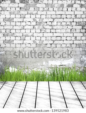 room interior on the grass backgrounds