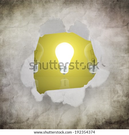 bulb energy in paper hole