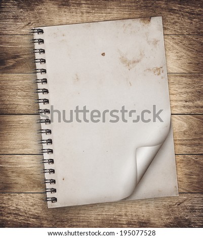 Open Blank page of Recycle Paper Notebook