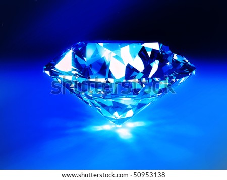 Background Of A Blue Diamond Stock Photo 50953138 : Shutterstock