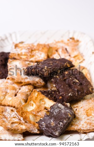 The chiacchiere (rumors) are carnival sweets  known by different names in different Italian regions.The best-known names are: Chiacchere (rumors) ,bugie (lies), frapp