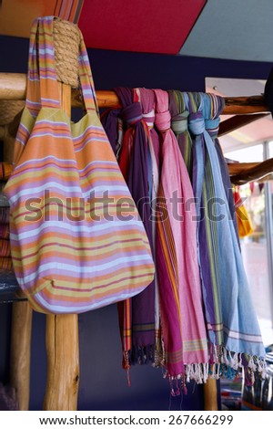 Typical African fabrics, called Kikoy, Kenya (Africa)