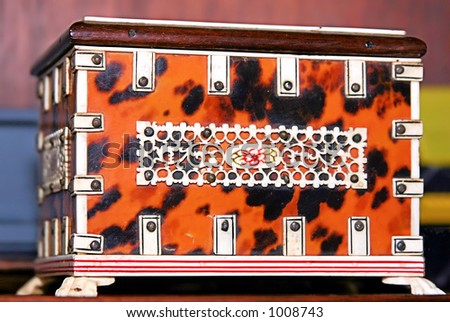 Chinese - Lacquer and ivory cigarette box