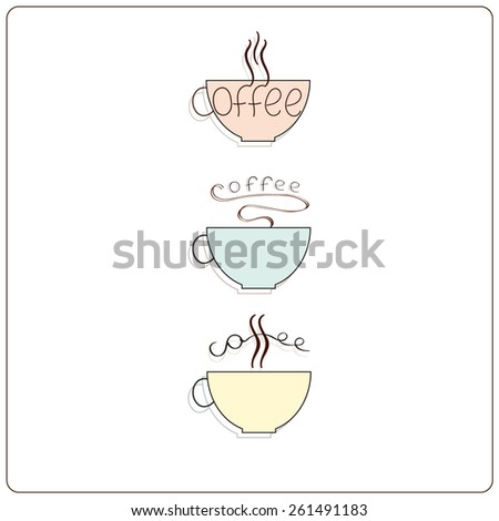 Coffee logo set