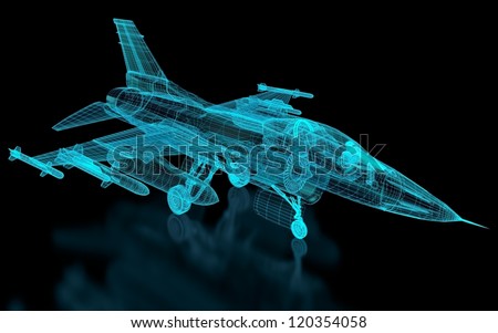 Jet Fighter Aircraft  Mesh. Part of a series.
