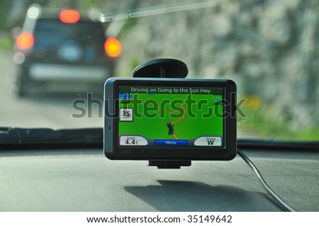 GPS unit shows \