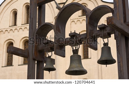 church bells on the background of the church