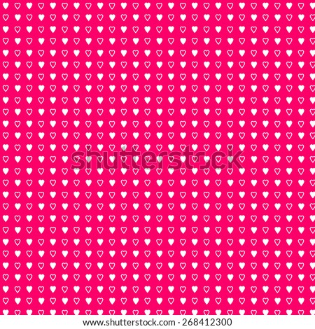 Polka dots seamless pattern with hearts