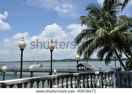Singapore Pictures Beach on Bright Sunny Day On Singapore Beach Stock Photo 40058671