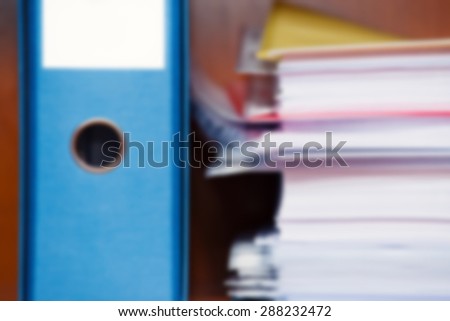 Bunch of office files and documents.  Post processed with blur filter.
