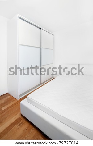 New modern sleeping room with wardrobe