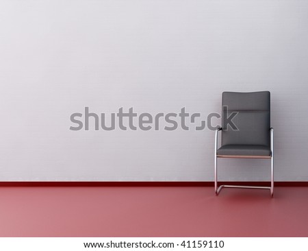 Modern Office Chair to face a blank white wall