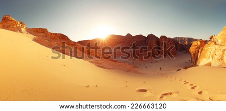 Desert with mountains. Sinai, Egypt