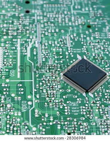 Board with electronic chip