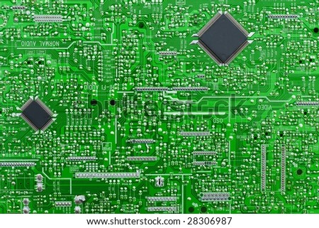 Board with electronic chips