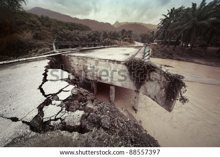 damaged mountains