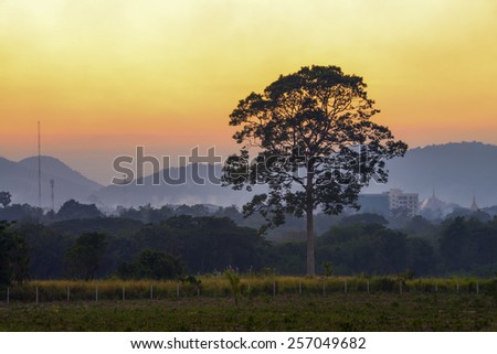 Welcome landscape sunset at Pattaya Chonburi Thailand