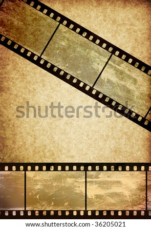 film tape on vintage old paper background - more available