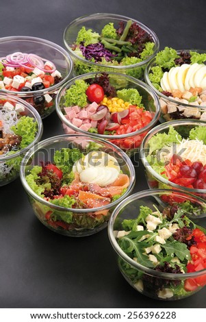 Salads beautiful tasty healthy food