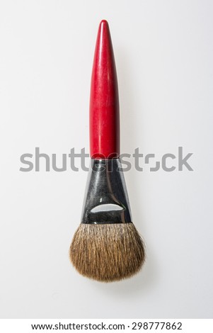 Blush brush - makeup brush on grey background