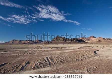 Black Rock Desert road (Nevada, USA)