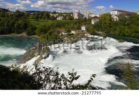 the rhine falls (in german language: rheinfall) are the largest falls in europe