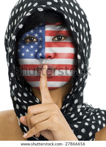 Face American Flag