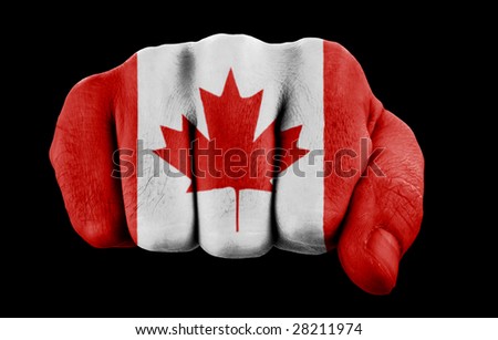 black canadian flag