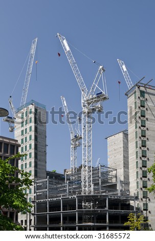 Huge construction at City of London.