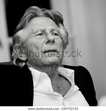 KRAKOW, POLAND - OCTOBER 30, 2015 : Polish film director Roman Polanski in court in Krakow after hearing on a request for his extradition to the USA. Krakow, Poland