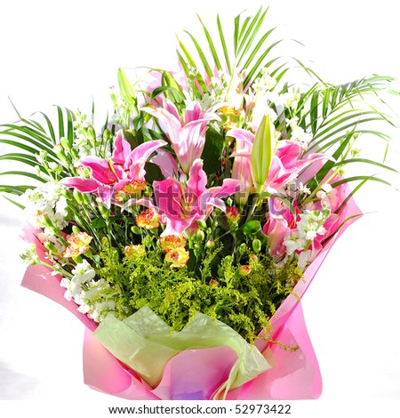 bunch of beautiful present bouquet of flowers