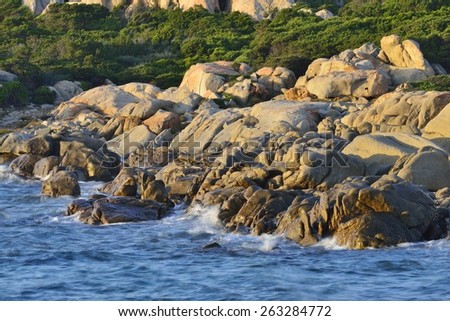 rocky coastline, Isola Maddalena, Archipelago di La Maddalena National Park, Sardinia, Italy, Europe