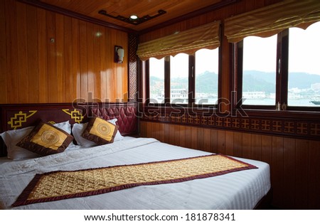 Halong touring boat interior